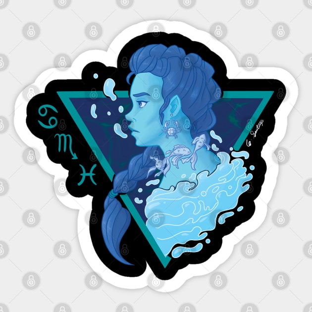 Water Genasi Sticker by NeuroticallyChris